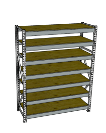 Стеллаж грузовой СГР 3000x1200x800 7 полок (фанера) Стеллаж грузовой СГР 3000x1200x800 7 полок (фанера)