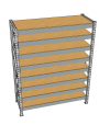 Стеллаж грузовой СГР 3000x1500x1000 8 полок (ДСП)