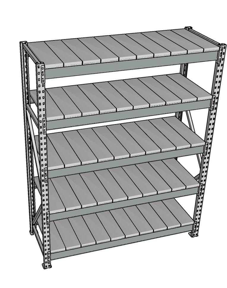 Стеллаж грузовой СГР 3000x1800x400 5 полок (металл) купить в Туле
