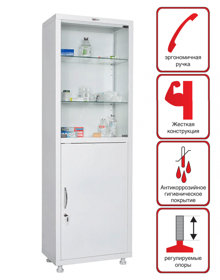 Медицинский шкаф HILFE МД 1 1760/SG купить в Туле