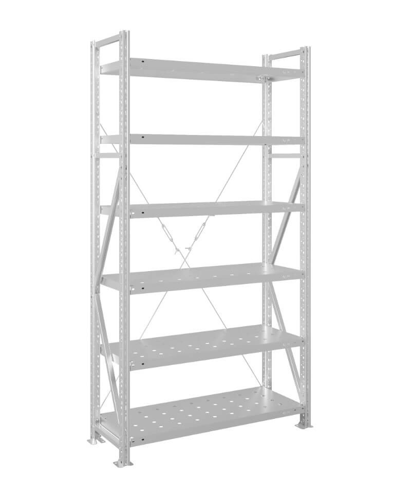 Стеллаж MS U 3000x700x300 6 полок (200 кг, перф) купить в Туле