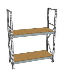 Стеллаж грузовой СГР 2000x1800x600 2 полки (ДСП) Стеллаж грузовой СГР 2000x1800x600 2 полки (ДСП)