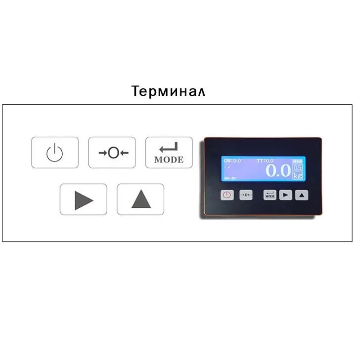Гидравлическая рохля с весами CBY-II 2000 PDP (г/п 2000 кг, вилы 1150x550 мм) NIULI купить в Туле