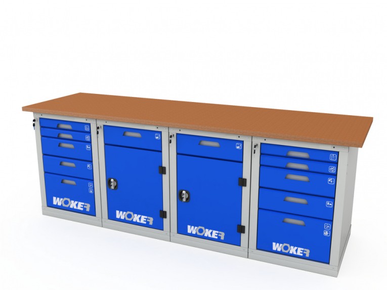 Верстак четырехтумбовый WOKER PRO 45225.2400 купить в Туле