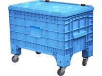 Big Box 1017х636х793 на колёсах, с крышкой, на петлях голубой