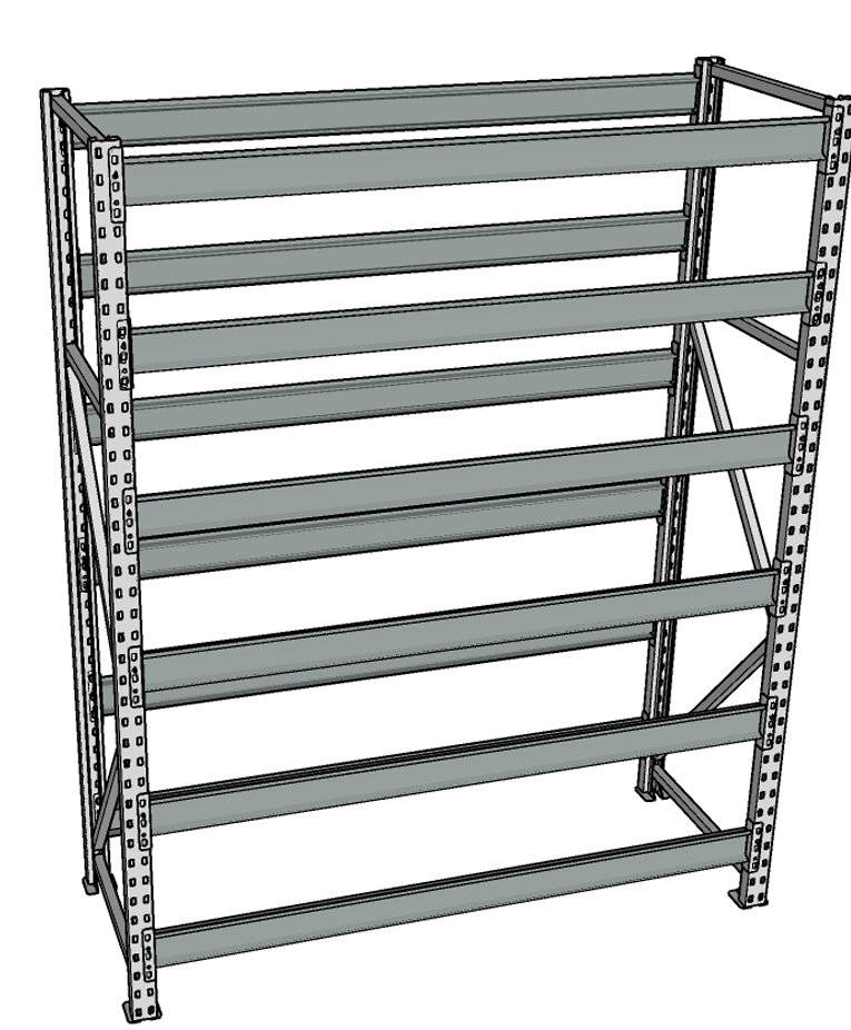 Стеллаж грузовой СГР 3000x2100x400 6 полок (без настила) купить в Туле Стеллаж грузовой СГР 3000x2100x400 6 полок (без настила) купить в Туле