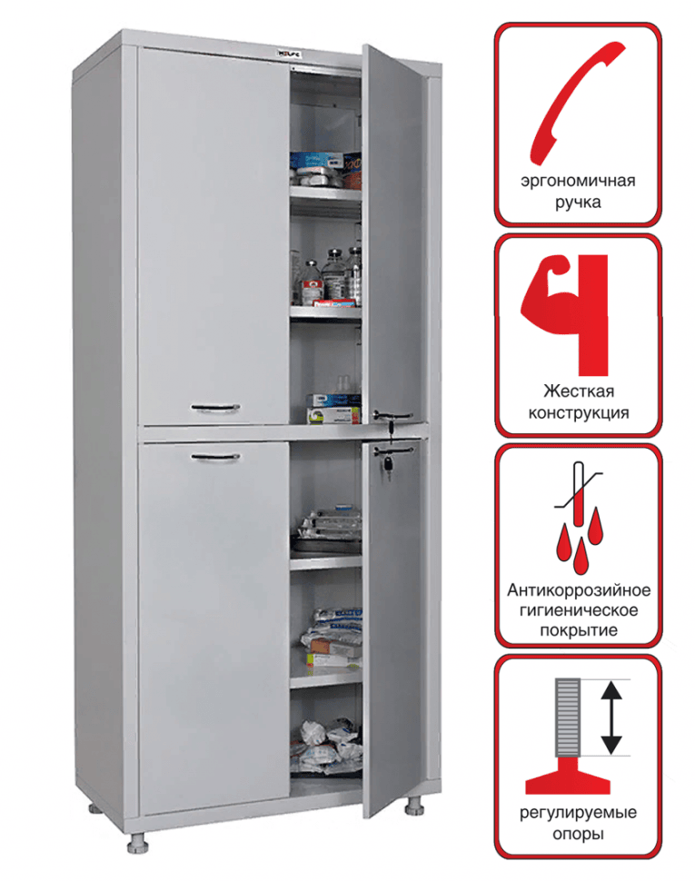 Медицинский шкаф Hilfe МД 2 1780/SS купить в Туле