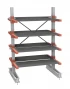 СТ-062 Стеллаж двухсторонний 4 яруса с настилами