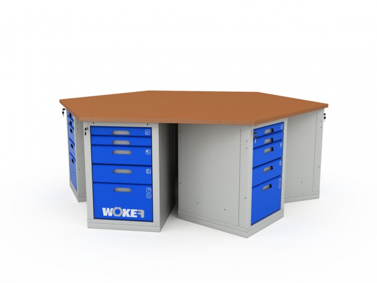 Верстак шеститумбовый WOKER PRO 6005.2500 купить в Туле