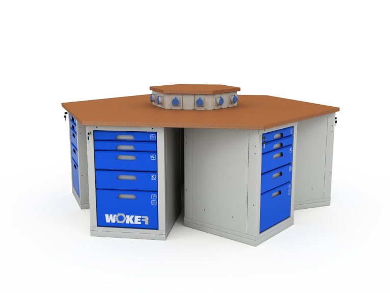 Верстак шеститумбовый WOKER PRO 6005.2500 купить в Туле