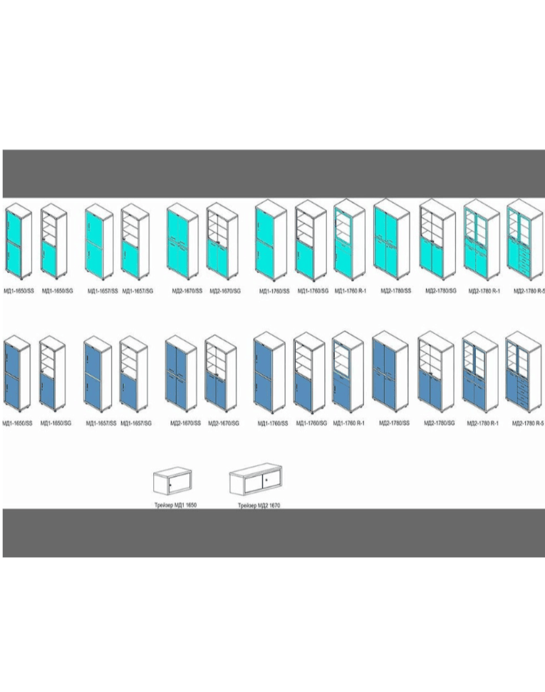 Медицинский шкаф HILFE МД 2 1780/SG купить в Туле