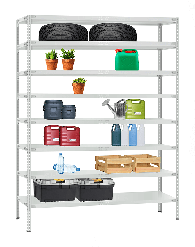 Стеллаж металлический Титан МС-900 2500x1000x300 8 полок купить в Туле