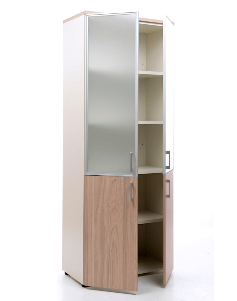 Шкаф NW 2080/2G со стеклом вяз натуральный/бежевый купить в Туле