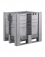 BoxPallet 1200х1000х1140 сплошной, на 3-х полозьях серый