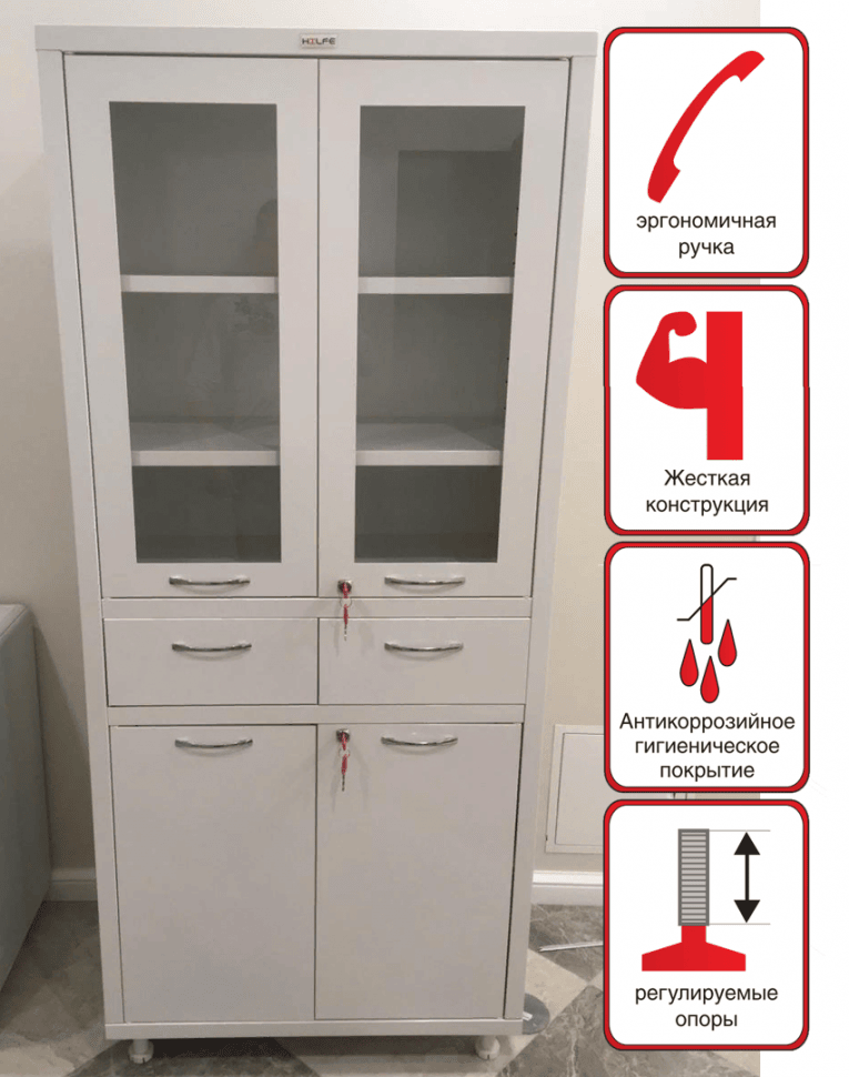 Медицинский шкаф HILFE МД 2 1780 R-1 купить в Туле