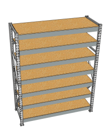 Стеллаж грузовой СГР 2000x900x500 7 полок (ДСП) Стеллаж грузовой СГР 2000x900x500 7 полок (ДСП)
