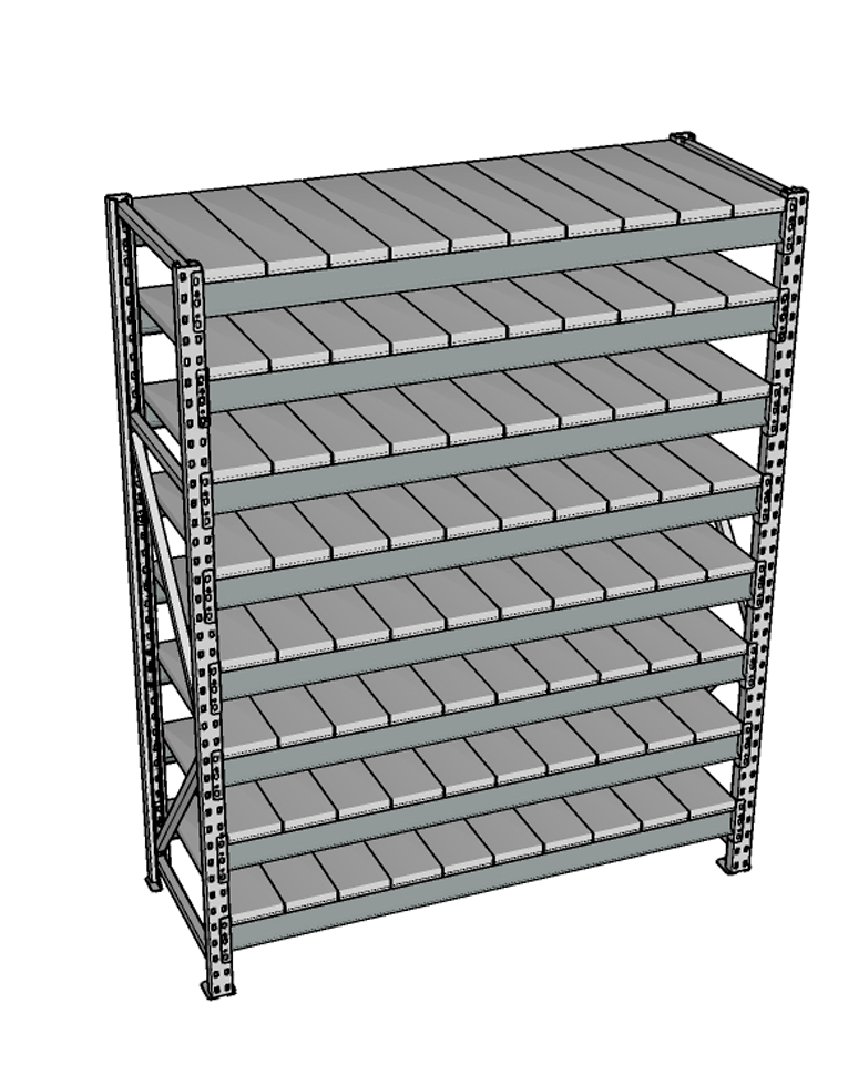 Стеллаж грузовой СГР 2000x900x600 8 полок (металл) купить в Туле