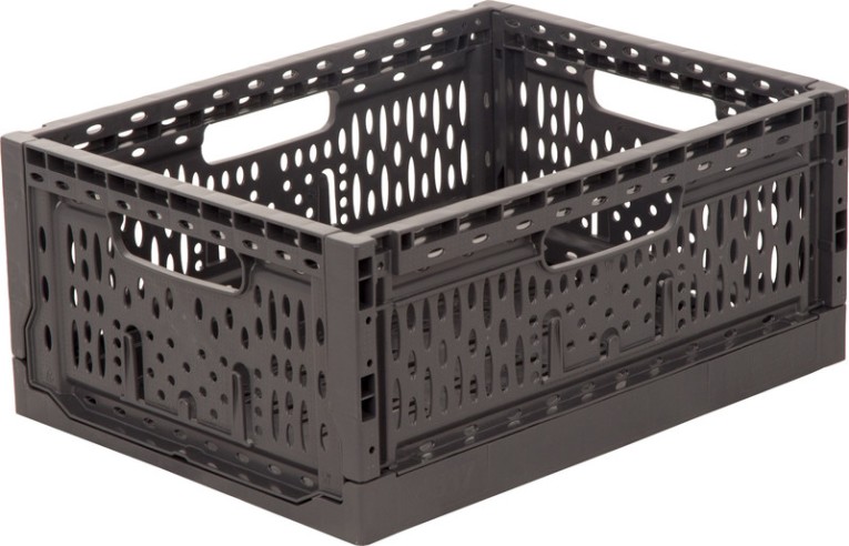 Ящик складной 400х300х170 перфорированный темно-серый купить в Туле