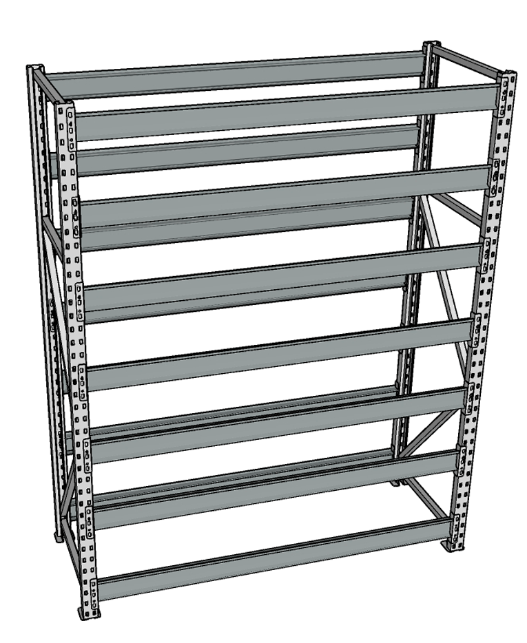 Стеллаж грузовой СГР 3000x2100x500 7 полок (без настила) купить в Туле Стеллаж грузовой СГР 3000x2100x500 7 полок (без настила) купить в Туле