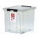 Контейнер Rox Box Original 50 (500х390х390 мм с крышкой и клипсами, на роликах, прозрачный) купить в Туле