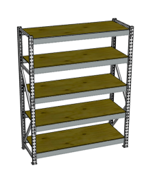 Стеллаж грузовой СГР 3000x900x800 5 полок (фанера) Стеллаж грузовой СГР 3000x900x800 5 полок (фанера)