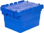 Ящик 400х300х250 сплошной, с крышкой синий