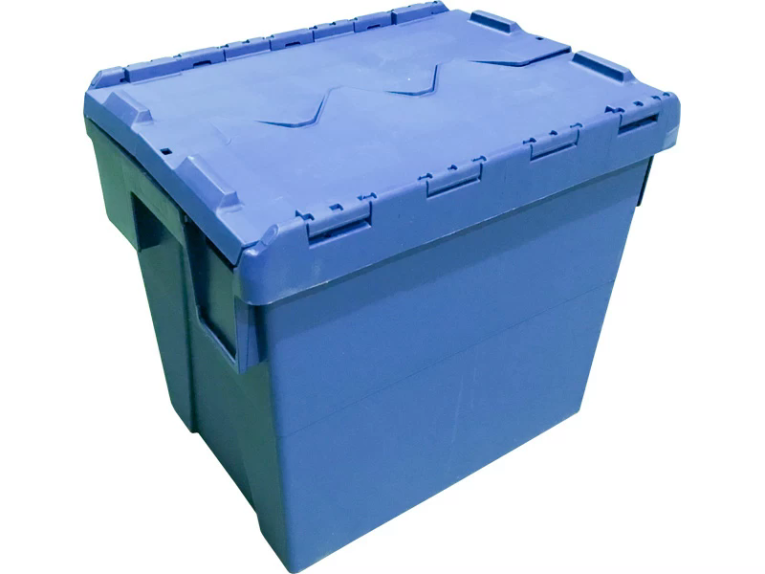 Ящик 400х300х356 сплошной, с крышкой синий купить в Туле Ящик 400х300х356 сплошной, с крышкой синий купить в Туле