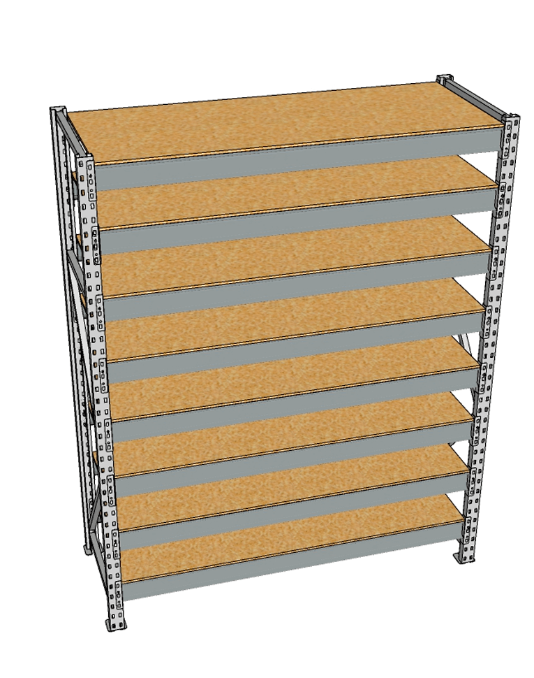 Стеллаж грузовой СГР 2000x1800x400 8 полок (ДСП) купить в Туле