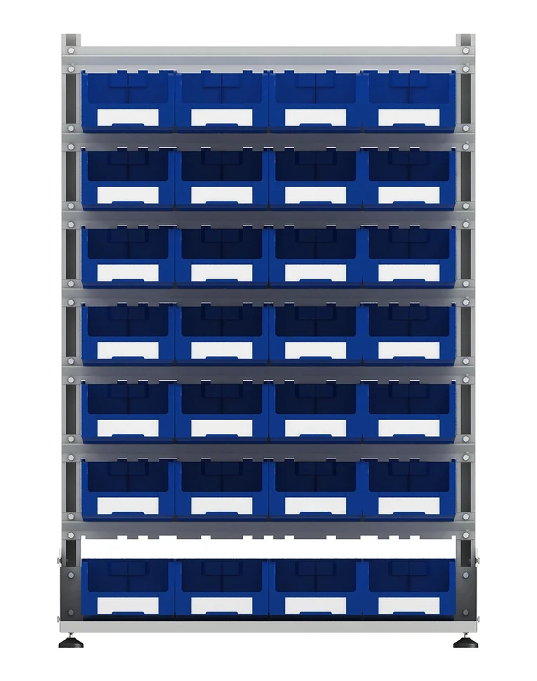 Стеллаж для пластиковых лотков SORTEX двухсторонний 1500x1000x800.03 купить в Туле