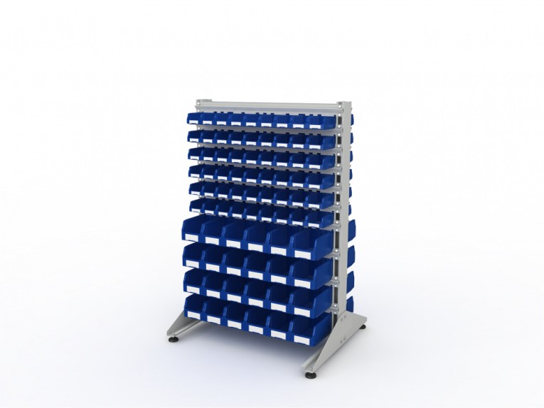 Стеллаж для пластиковых лотков SORTEX двухсторонний 1500x1000x800.04 купить в Туле