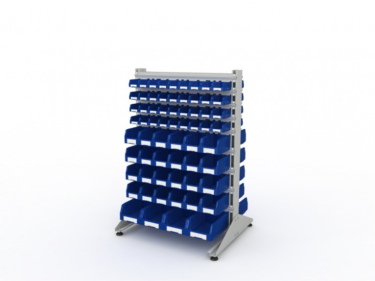 Стеллаж для пластиковых лотков SORTEX двухсторонний 1500x1000x800.05 купить в Туле