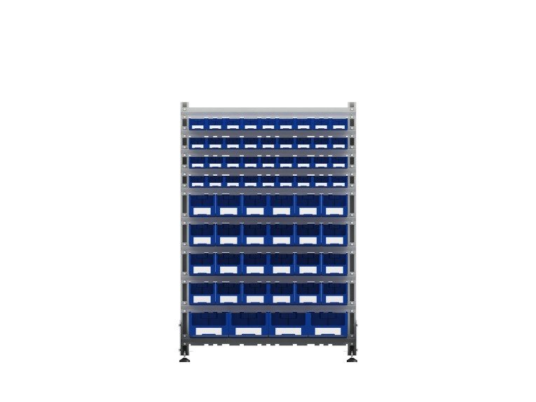 Стеллаж для пластиковых лотков SORTEX двухсторонний 1500x1000x800.05 купить в Туле