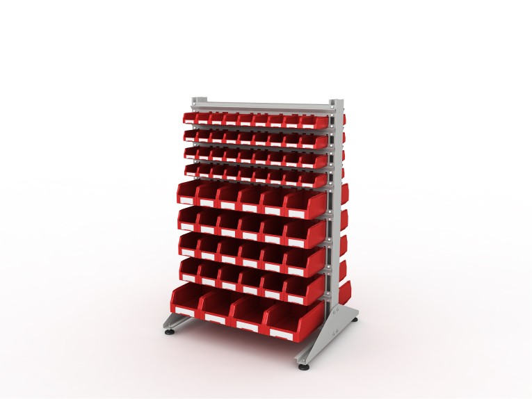 Стеллаж для пластиковых лотков SORTEX двухсторонний 1500x1000x800.05 купить в Туле