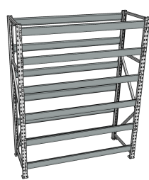 Стеллаж грузовой СГР 2000x2100x600 6 полок (без настила)