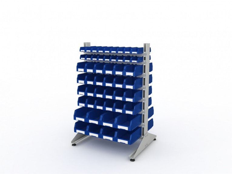 Стеллаж для пластиковых лотков SORTEX двухсторонний 1500x1000x800.06 купить в Туле