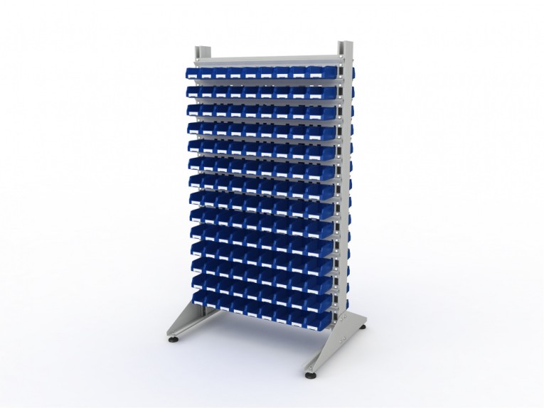 Стеллаж для пластиковых лотков SORTEX двухсторонний 1800x1000x800.01 купить в Туле