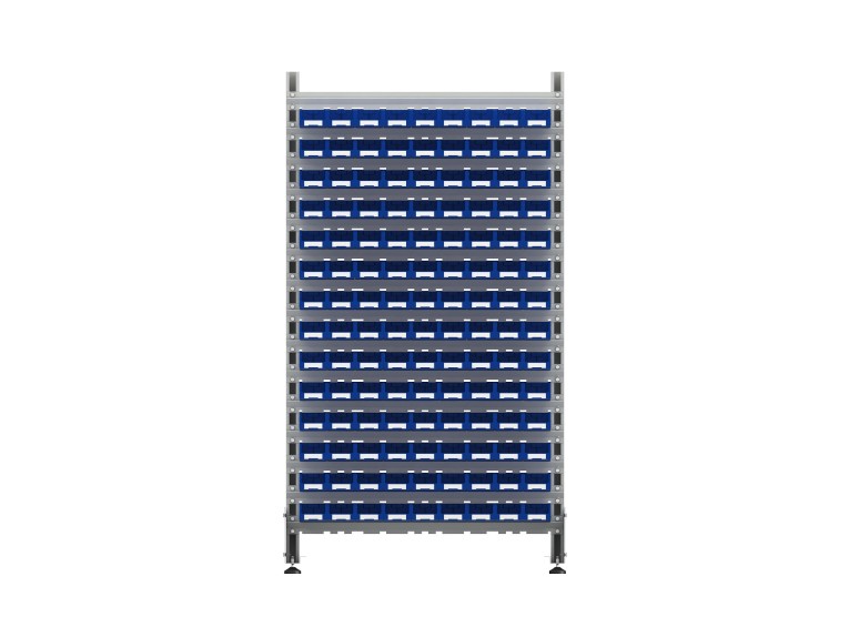 Стеллаж для пластиковых лотков SORTEX двухсторонний 1800x1000x800.01 купить в Туле