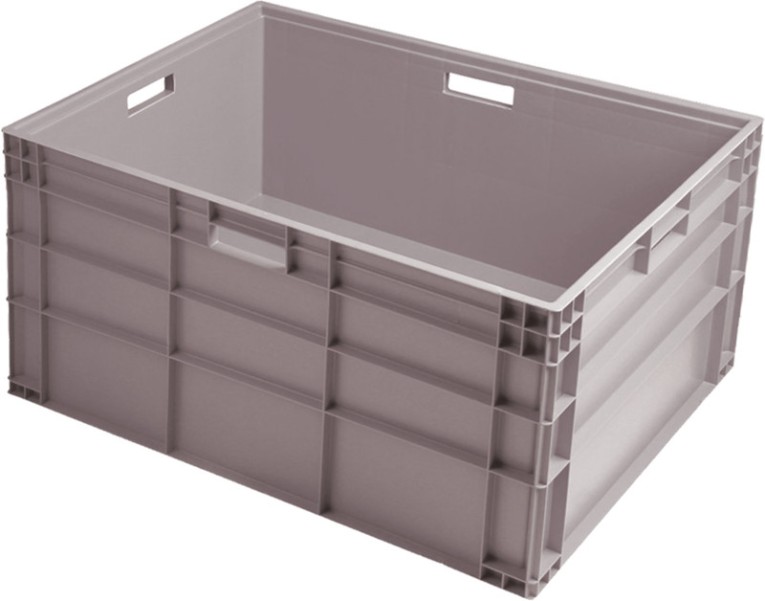 Ящик 800х600х455 сплошной, с ручками, дно с усилением, серый B-8644 купить в Туле