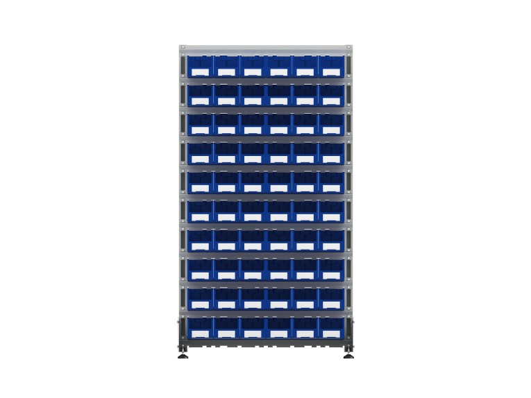 Стеллаж для пластиковых лотков SORTEX двухсторонний 1800x1000x800.02 купить в Туле