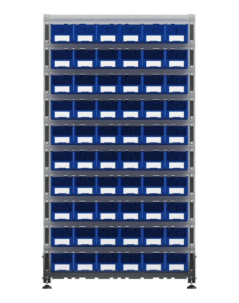 Стеллаж для пластиковых лотков SORTEX двухсторонний 1800x1000x800.02 купить в Туле