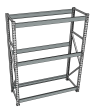 Стеллаж грузовой СГР 2000x900x400 3 полки (без настила)