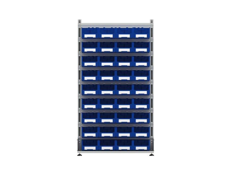 Стеллаж для пластиковых лотков SORTEX двухсторонний 1800x1000x800.03 купить в Туле