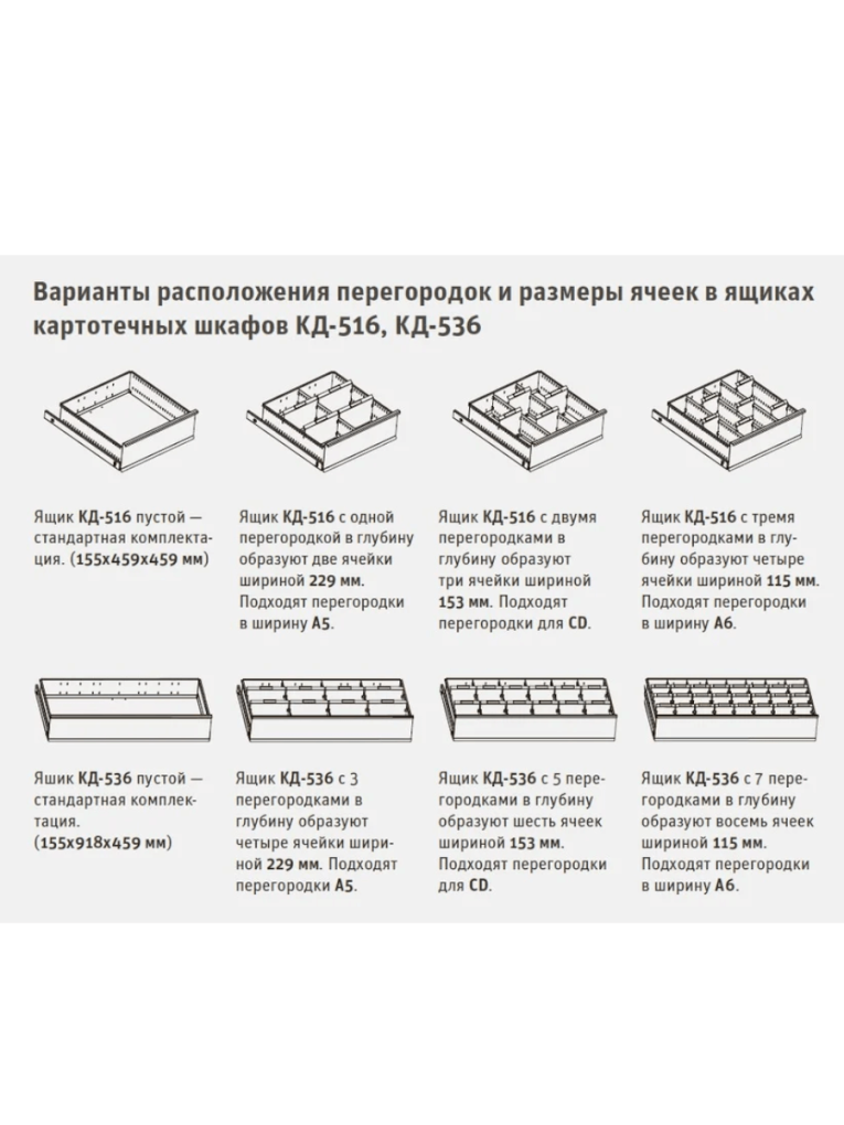 Шкаф картотечный ДиКом КД-516 (без перегородок) купить в Туле