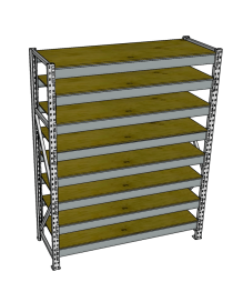 Стеллаж грузовой СГР 2000x900x600 8 полок (фанера) Стеллаж грузовой СГР 2000x900x600 8 полок (фанера)