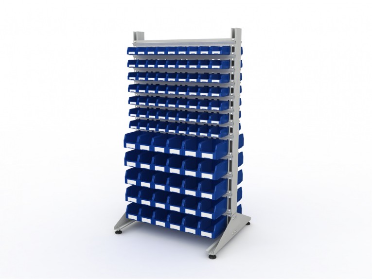Стеллаж для пластиковых лотков SORTEX двухсторонний 1800x1000x800.04 купить в Туле