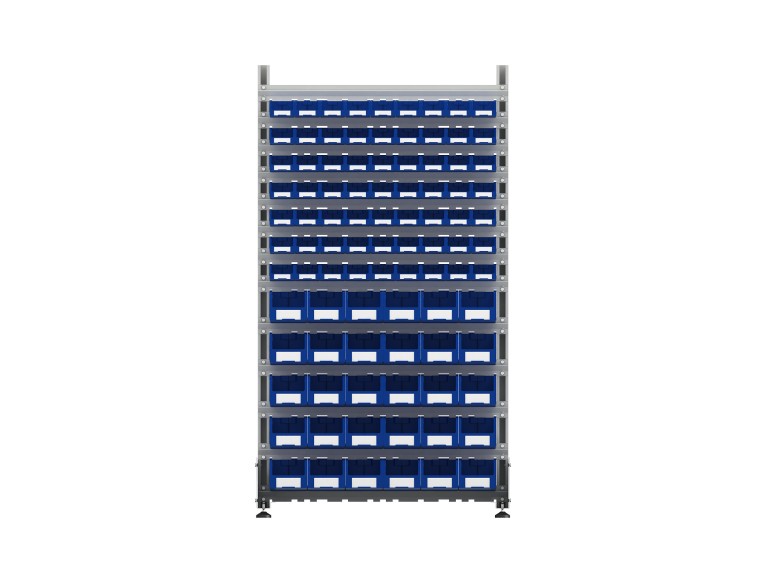 Стеллаж для пластиковых лотков SORTEX двухсторонний 1800x1000x800.04 купить в Туле