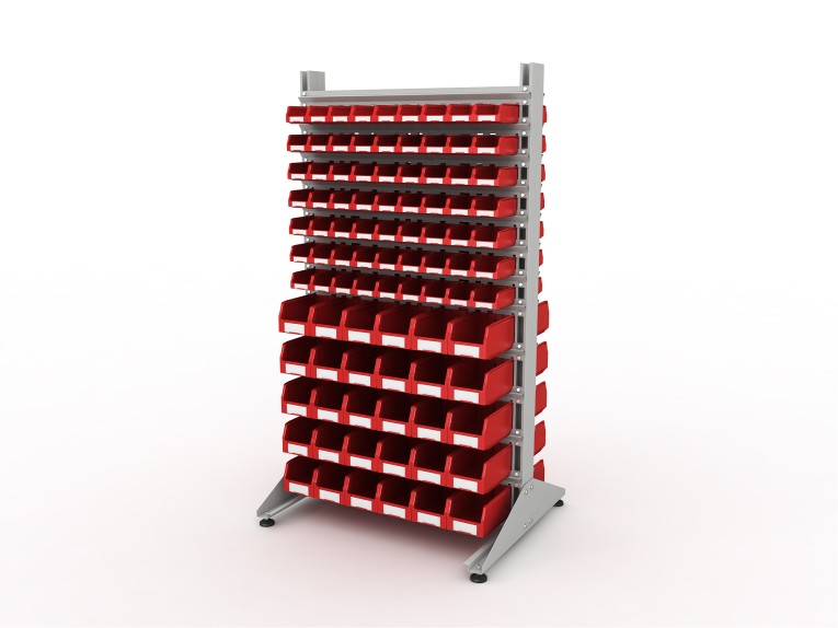 Стеллаж для пластиковых лотков SORTEX двухсторонний 1800x1000x800.04 купить в Туле