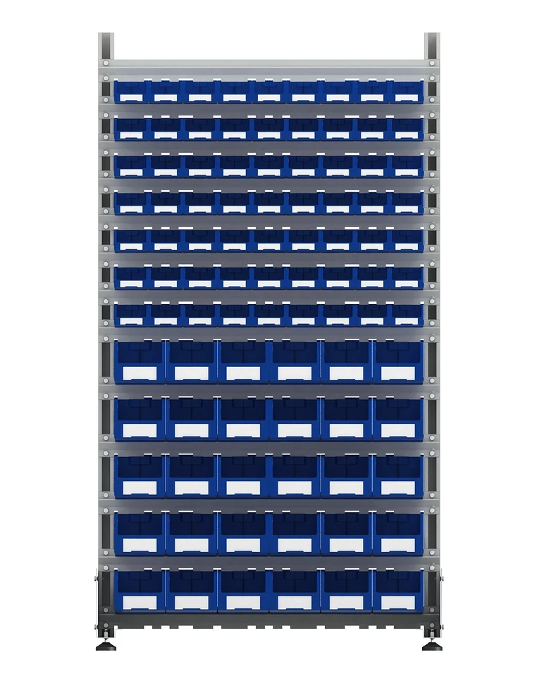 Стеллаж для пластиковых лотков SORTEX двухсторонний 1800x1000x800.04 купить в Туле Стеллаж для пластиковых лотков SORTEX двухсторонний 1800x1000x800.04 купить в Туле