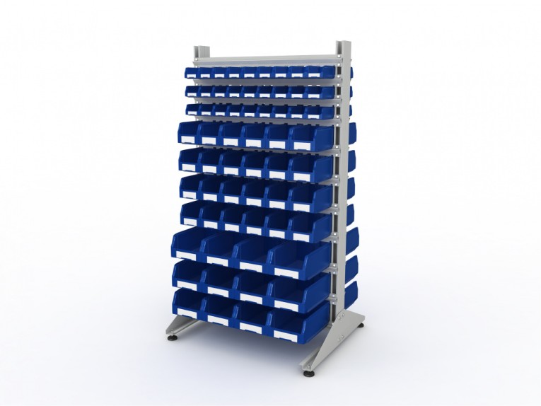 Стеллаж для пластиковых лотков SORTEX двухсторонний 1800x1000x800.05 купить в Туле