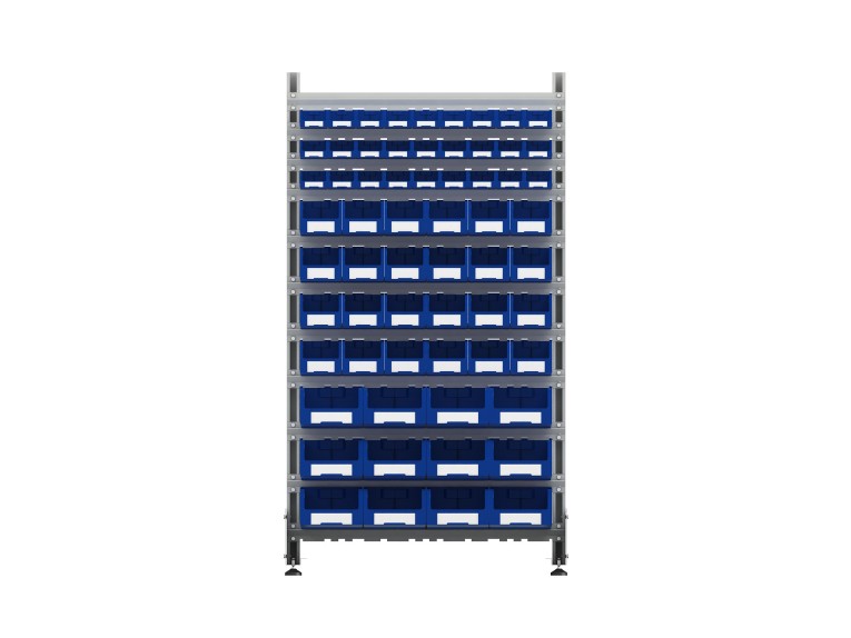 Стеллаж для пластиковых лотков SORTEX двухсторонний 1800x1000x800.05 купить в Туле